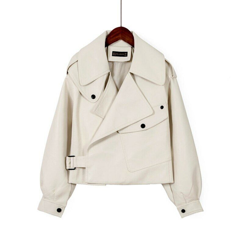 Quiniva Jacket | Women's Autumn Faux Leather Cropped Jacket