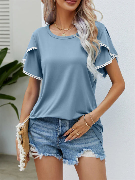 Quorina T-Shirt | Tulip Sleeve Loose Fit T-Shirt