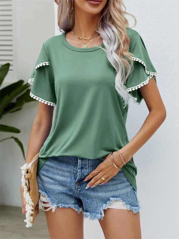 Quorina T-Shirt | Tulip Sleeve Loose Fit T-Shirt