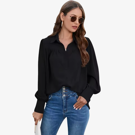 Qyrra Blouse | Women's Autumn Chiffon Lantern Sleeve Blouse