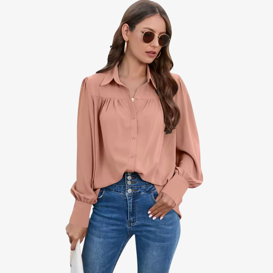 Qyrra Blouse | Women's Autumn Chiffon Lantern Sleeve Blouse