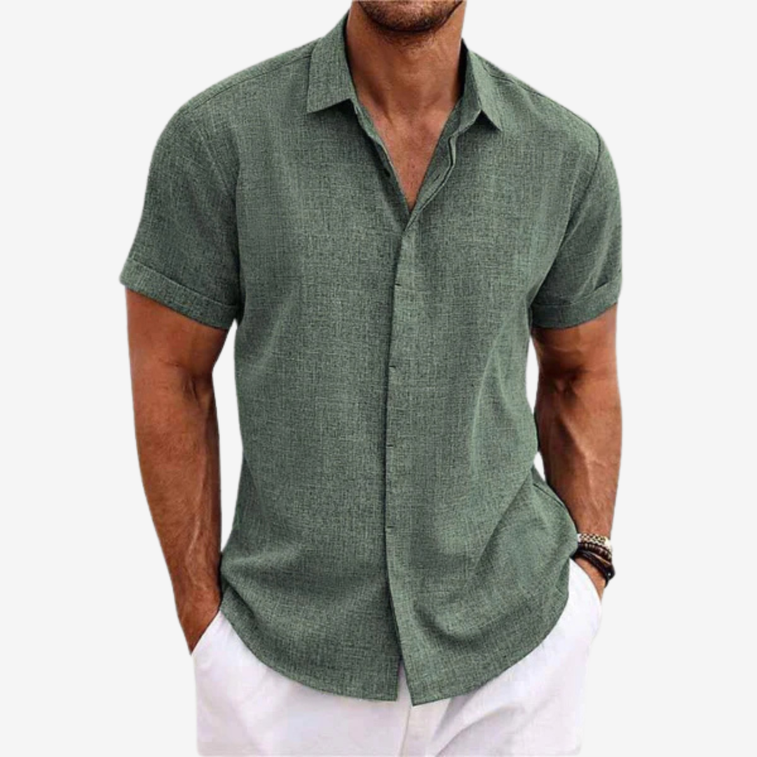 Rik Shirt | Men's Short Sleeve Linen Button-Up Shirt