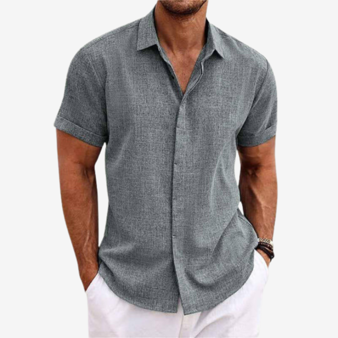 Rik Shirt | Men's Short Sleeve Linen Button-Up Shirt
