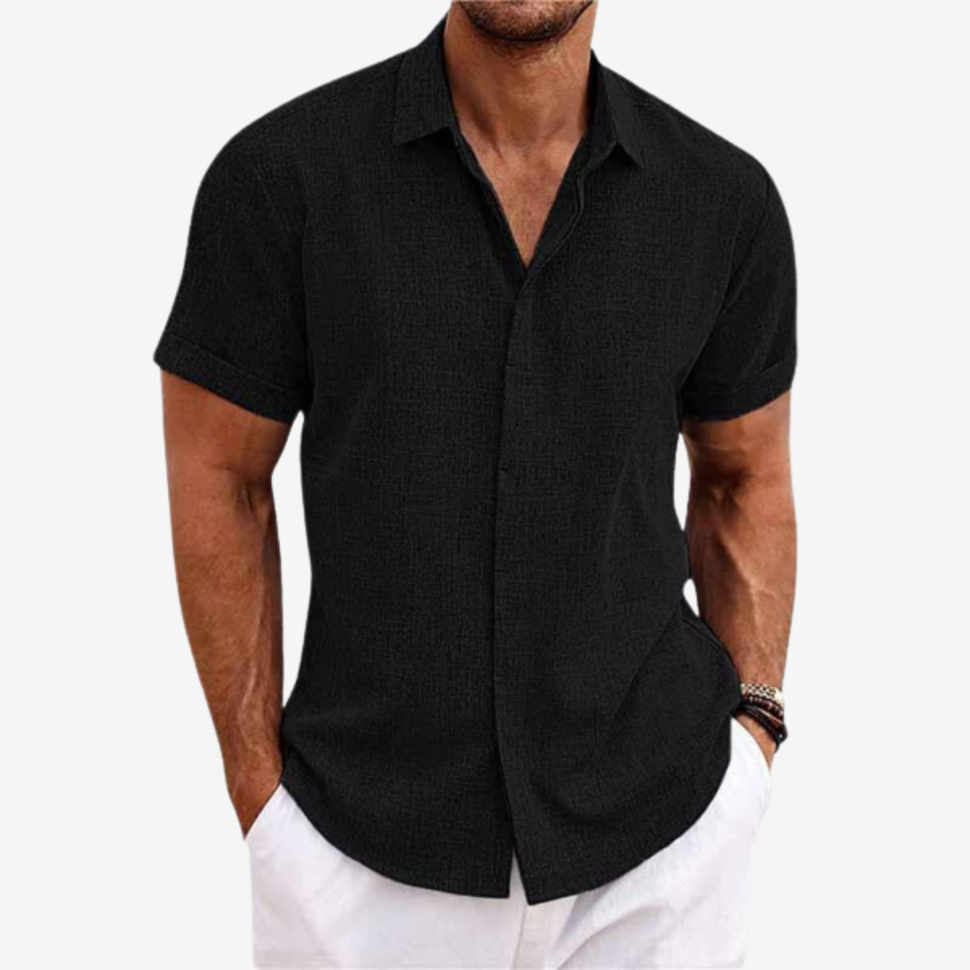 Rik Shirt | Men's Short Sleeve Linen Button-Up Shirt
