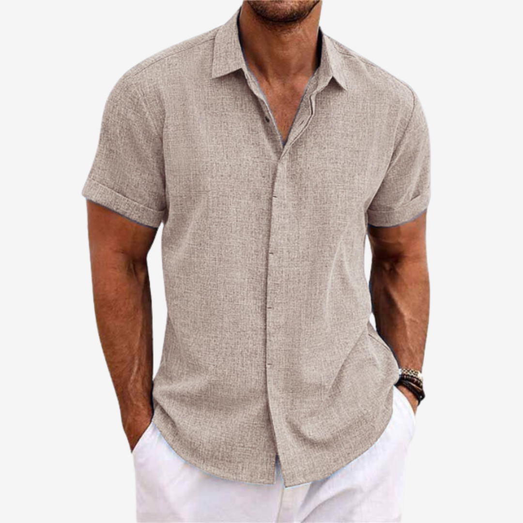 Rik Shirt | Men's Short Sleeve Linen Button-Up Shirt