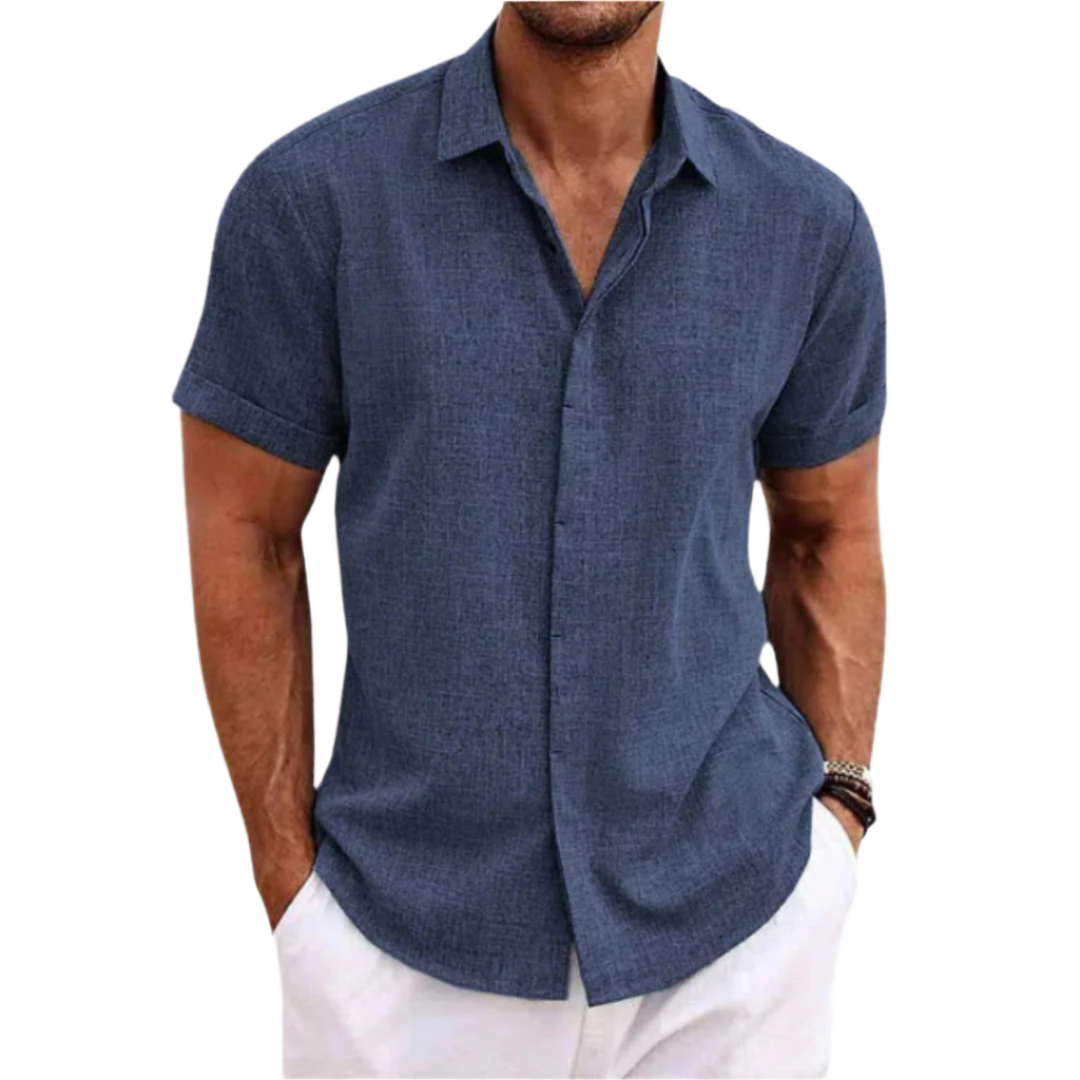 Rik Shirt | Men's Short Sleeve Linen Button-Up Shirt