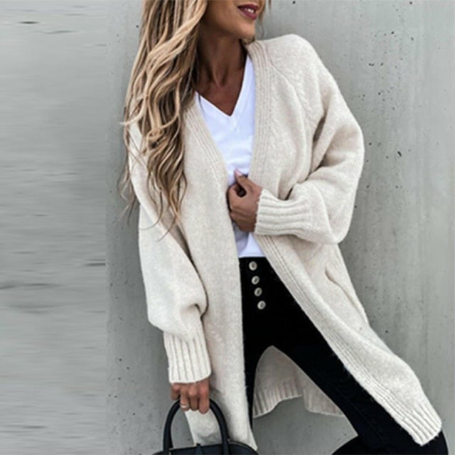 Rima Coat | Women's Autumn Casual Solid Knitted Coat