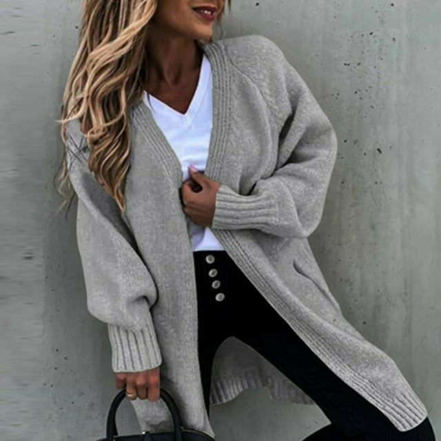 Rima Coat | Women's Autumn Casual Solid Knitted Coat