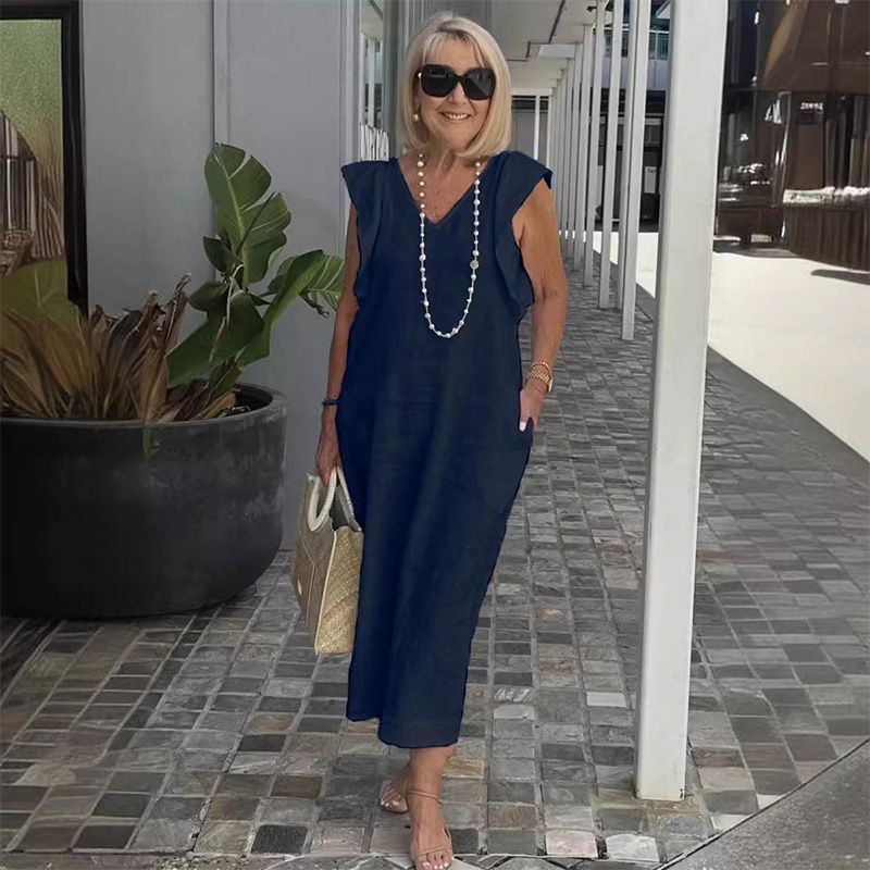 Rita Casual Summer Dress | Cotton Linen Blend