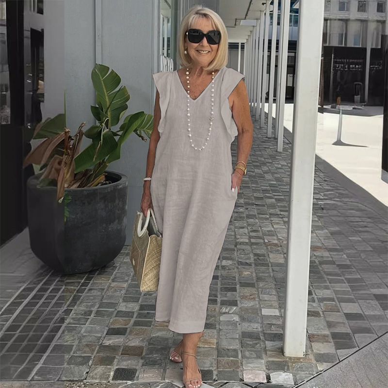 Rita Casual Summer Dress | Cotton Linen Blend