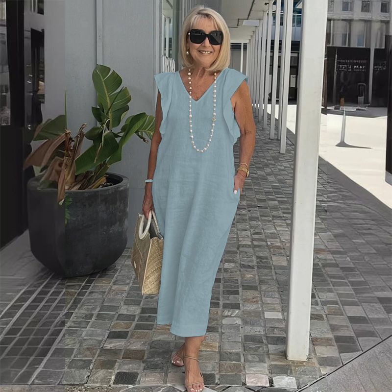 Rita Casual Summer Dress | Cotton Linen Blend