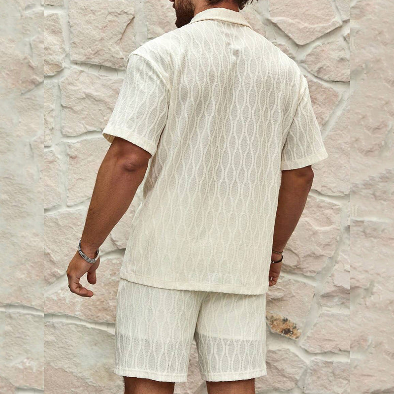 Roderick Set | Men's Cotton Two-Piece Set Shirt and Shorts