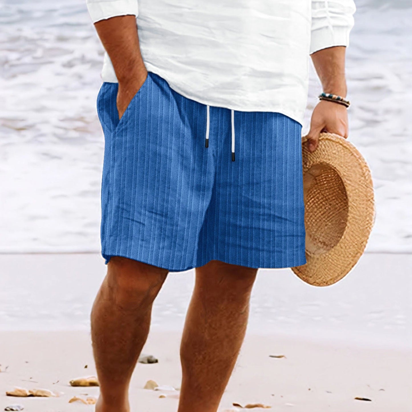 Roemer Shorts | Men's Cotton Linen Blend Casual Shorts
