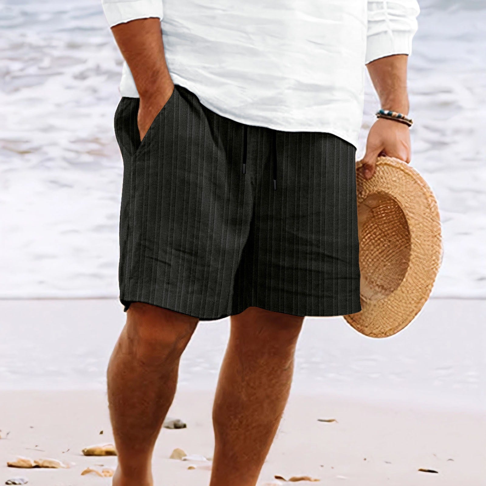 Roemer Shorts | Men's Cotton Linen Blend Casual Shorts