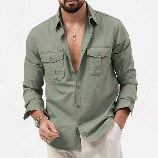 Ron Shirt | Men’s Casual Long Sleeve Button-Up Shirt Stylish & Versatile