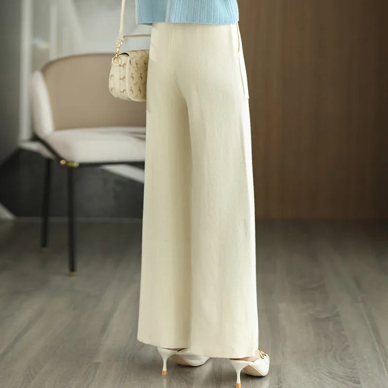 Isla Wide Leg Pants | Drawstring Waist Patch Pockets Pants