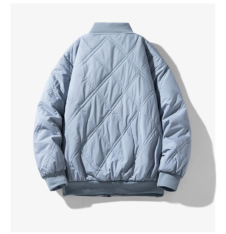 Arthur Quilted Bomber Jacket | Relaxed Fit Ribbed Trim Jacket
