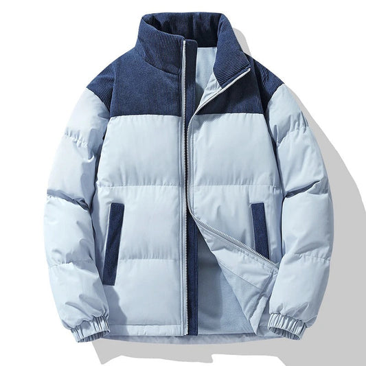 Oscar Quilted Relaxed Fit Puffer Jacket | Stand-Up Collar Hip-Length Jacket