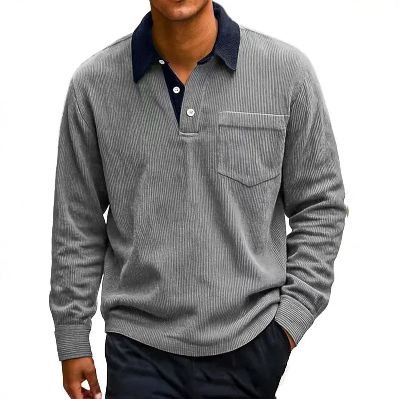 Sebastian Regular Fit Polo Shirt | Contrasting Collar Button Placket Polo Shirt
