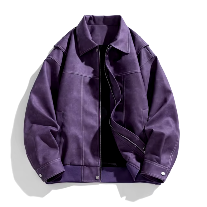 Archie Oversized Aviator Jacket | Collared Hip-Length Jacket