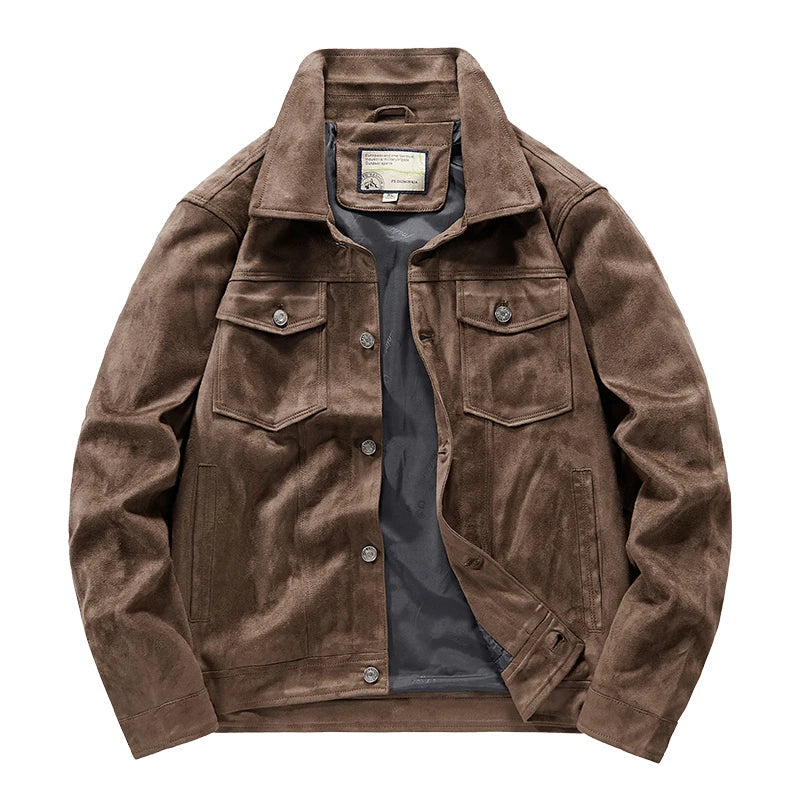 Harrison Regular Fit Trucker Jacket | Button Front Flap Pockets Jacket