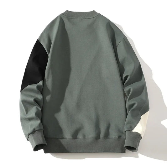 Henry Fleece Relaxed Fit Sweater | Colorblock Crewneck Men’s Sweater