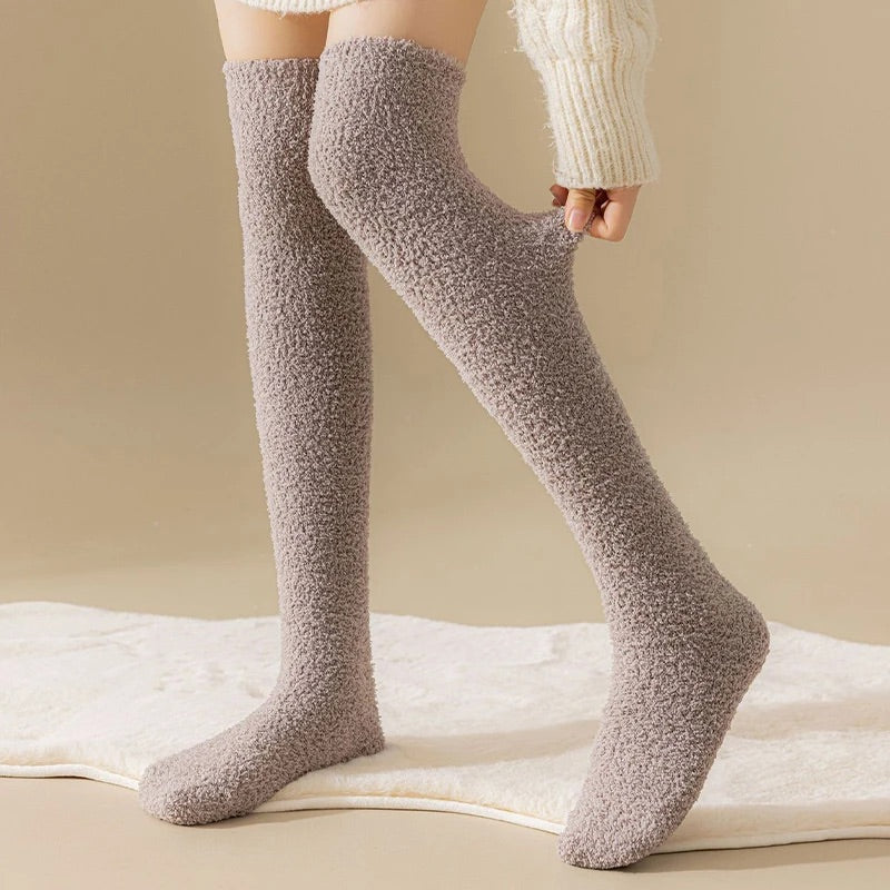 Lily Fitted Knee-High Socks | Fluffy Cozy Knee-High Socks