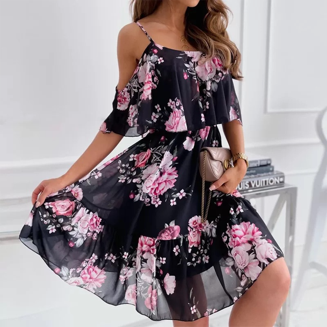 Siana Dress | Elegant Floral Mini Dress
