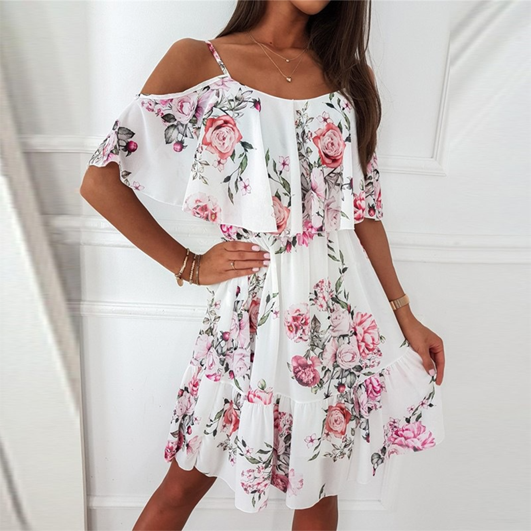 Siana Dress | Elegant Floral Mini Dress