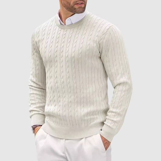 Joshua Slim Fit Knitted Sweater | Crewneck Long Sleeve Men’s Sweater
