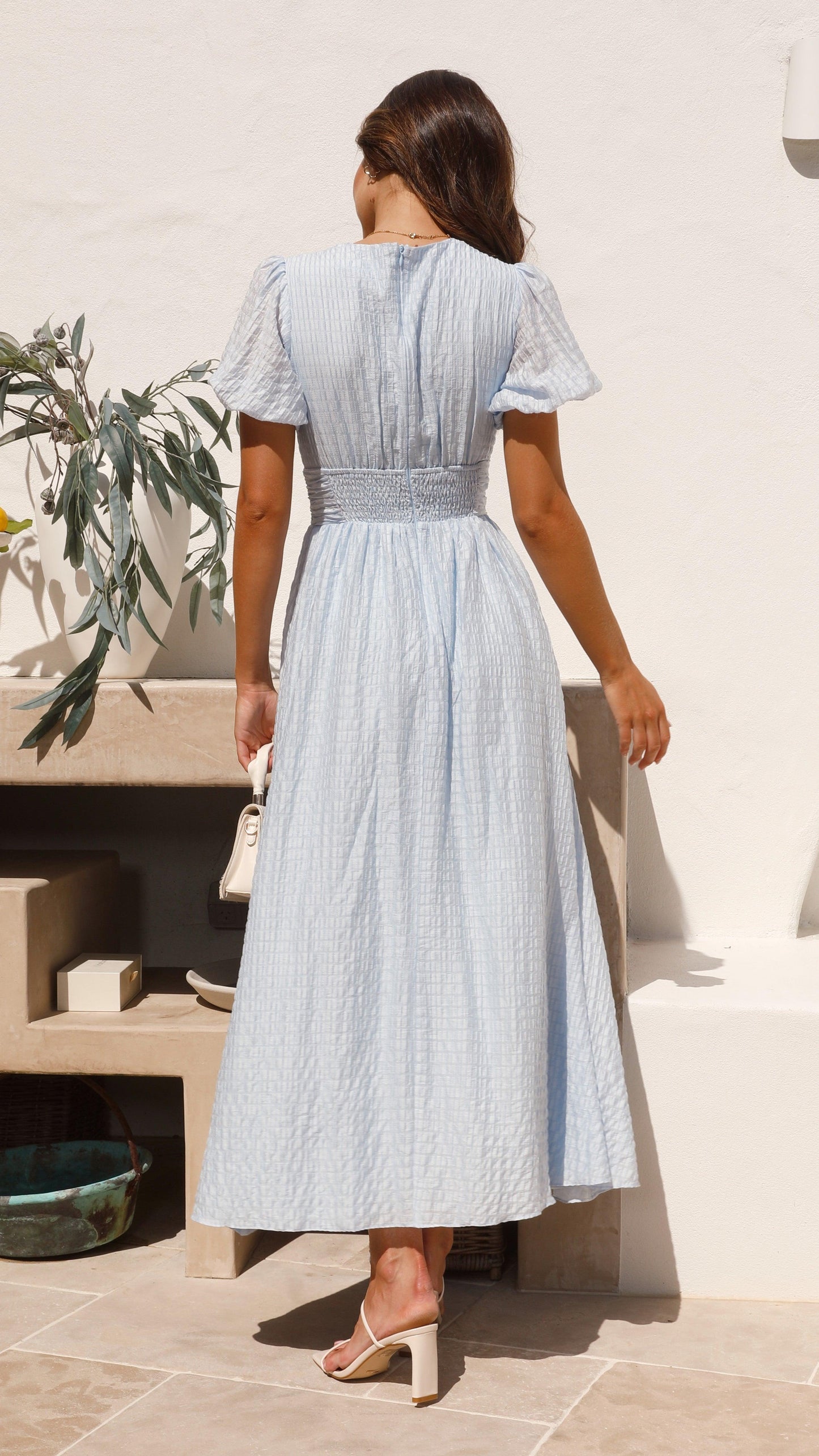 Sorelle Dress | Flattering V-Neckline Midi Dress