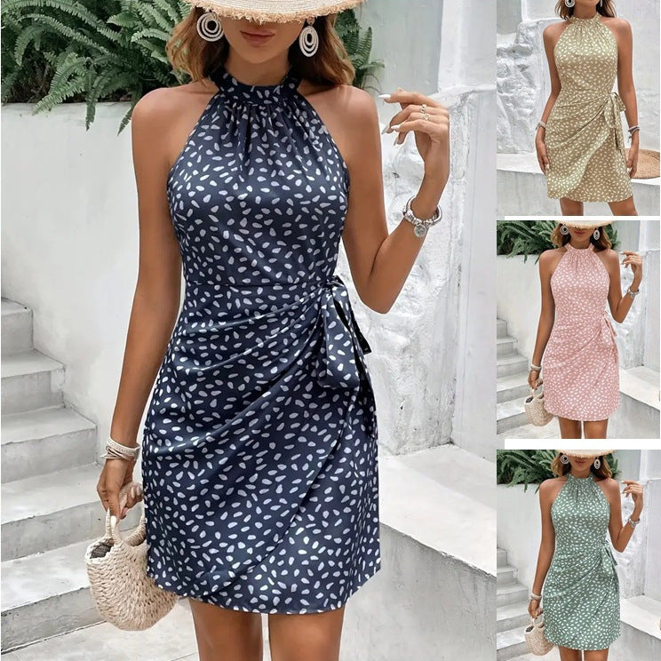 Steffie Dress | Cotton Summer Dress Halterneck