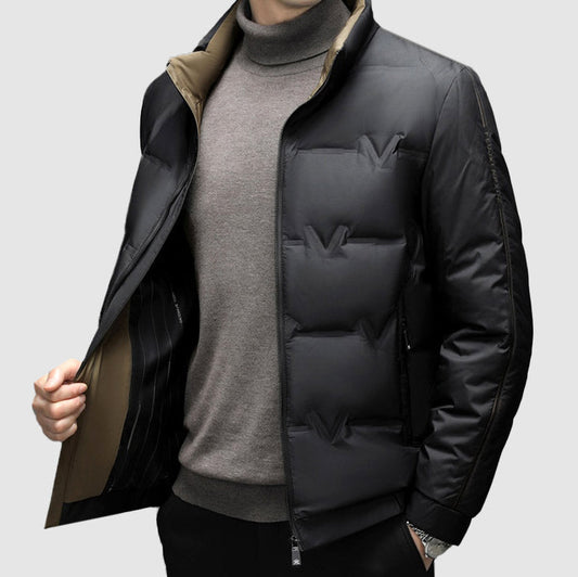Theodore Puffer Jacket | Quilted Stand-Up Collar Jacket