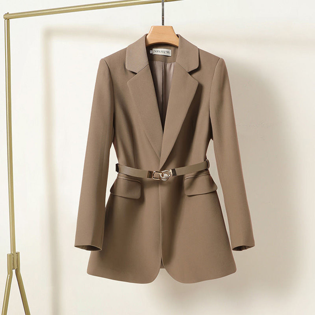 Women’s Blazer – Relaxed Fit – Tailored Waist – Belted – Single Button – Smart Casual