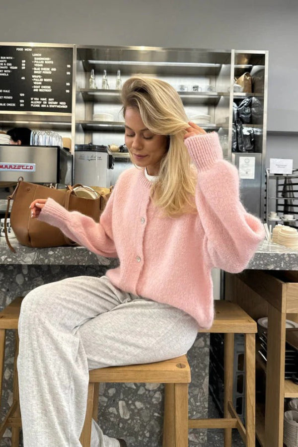 Women’s Cardigan – Relaxed Fit – Soft Knit – Button Front – Ribbed Cuffs and Hem