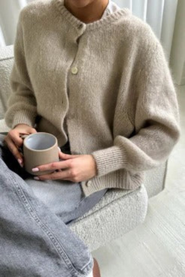 Women’s Cardigan – Relaxed Fit – Soft Knit – Button Front – Ribbed Cuffs and Hem