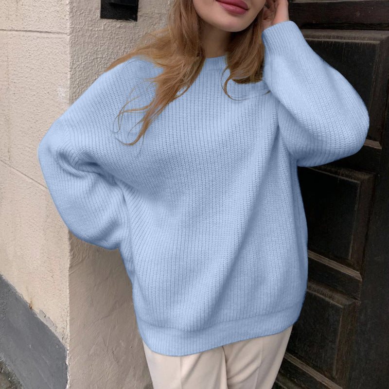 Women’s Oversized Sweater – Ribbed Knit – Relaxed Fit – Long Sleeve Casual Wear