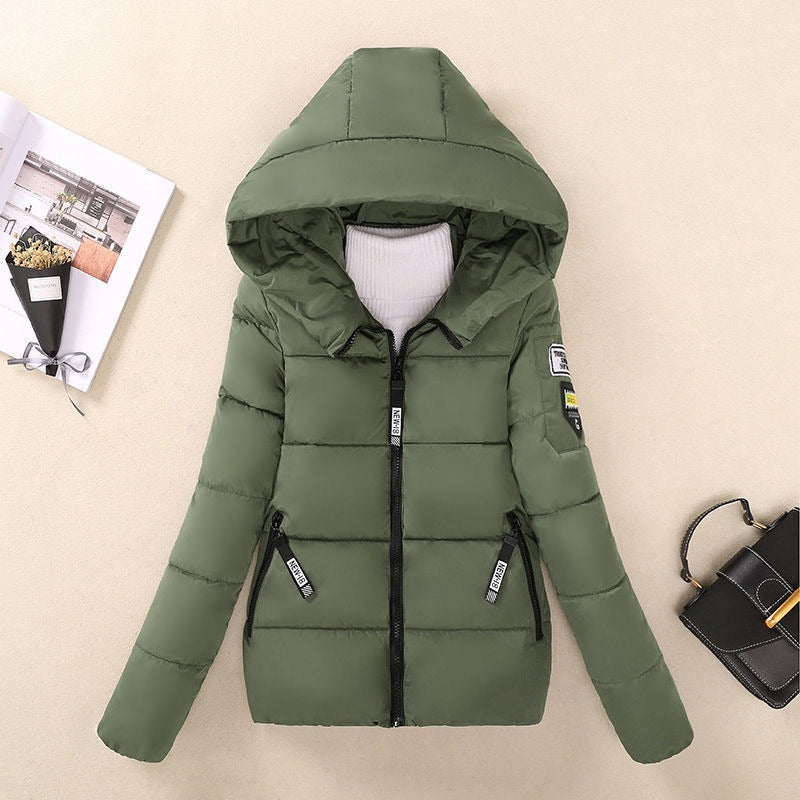 Women’s Quilted Coat – Relaxed Fit – Hooded – Zipper Front – Padded Insulated Warmth