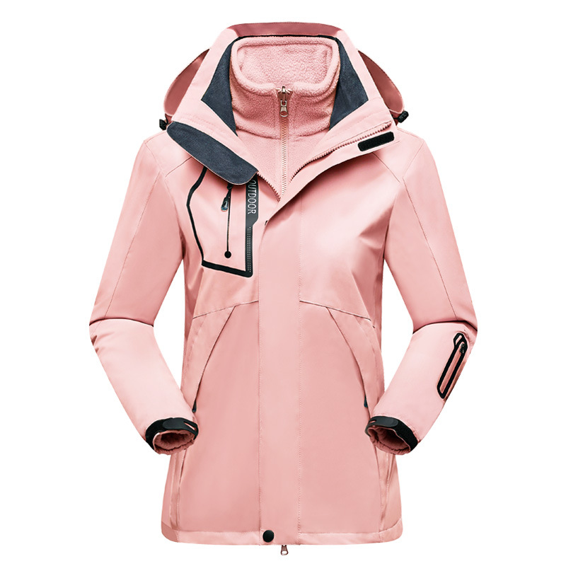 Women’s Winter Outdoor Jacket – Tailored Fit – Water-Resistant – Removable Fleece Liner – Hooded