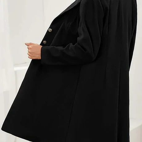 Women’s Wool Coat – Slim Fit – Mid-Length – Double-Breasted – Notched Lapel