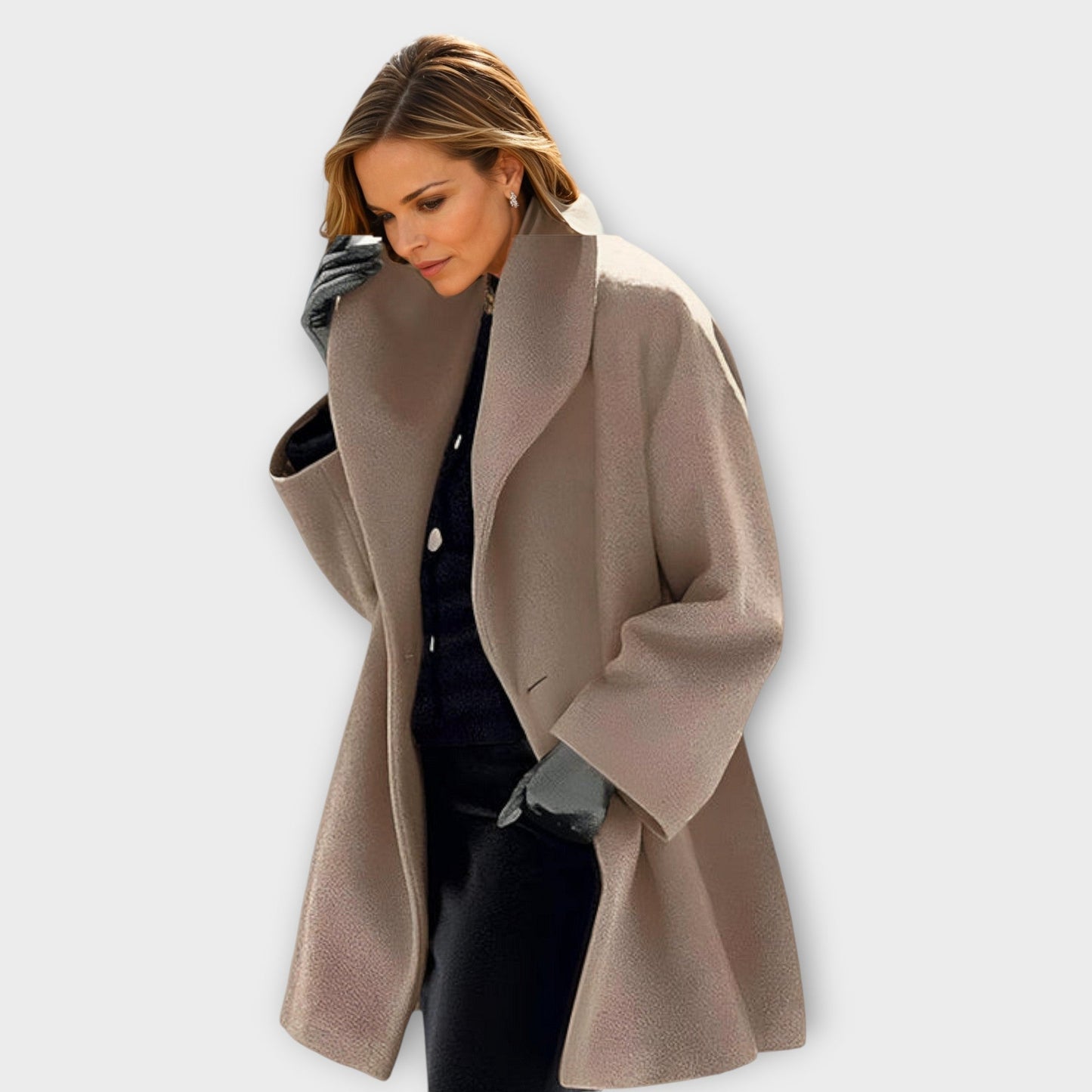 Isabella Oversized Hooded Coat | Mid-Thigh Hooded Coat