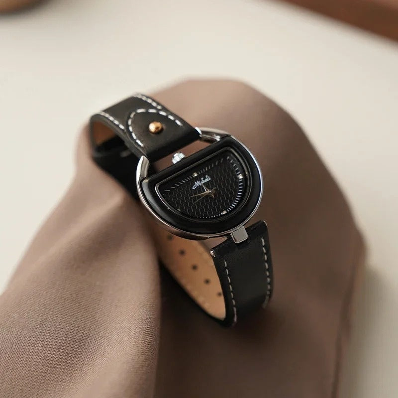 Isla Standard Fit Wristwatch | Half-Moon Case Geometric Wristwatch