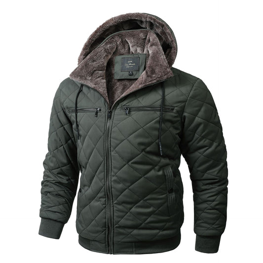 Arlo Quilted Hooded Jacket | Regular Fit Winter Bomber Jacket
