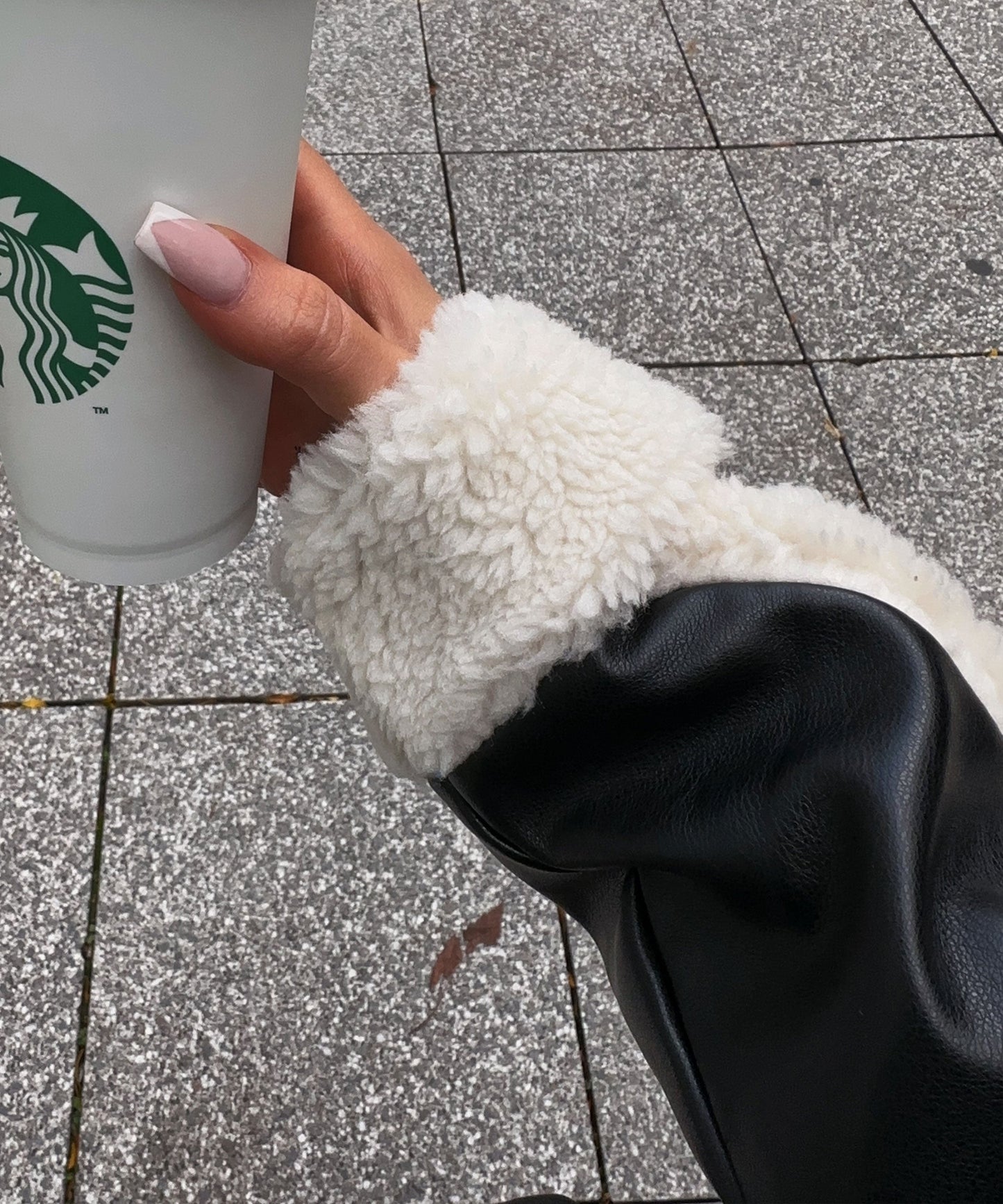 Isabella Biker Jacket | Shearling Trim Collared Jacket