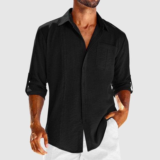 Jack Regular Fit Button-Up Shirt | Spread Collar Long Sleeve Shirt