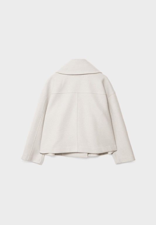 Viola Cropped Double-Breasted Jacket | Collared Relaxed Fit Jacket