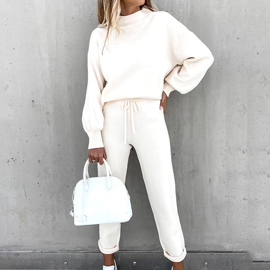 Isla Oversized Sweatshirt Two-Piece Set | Mock Neck Loungewear Set