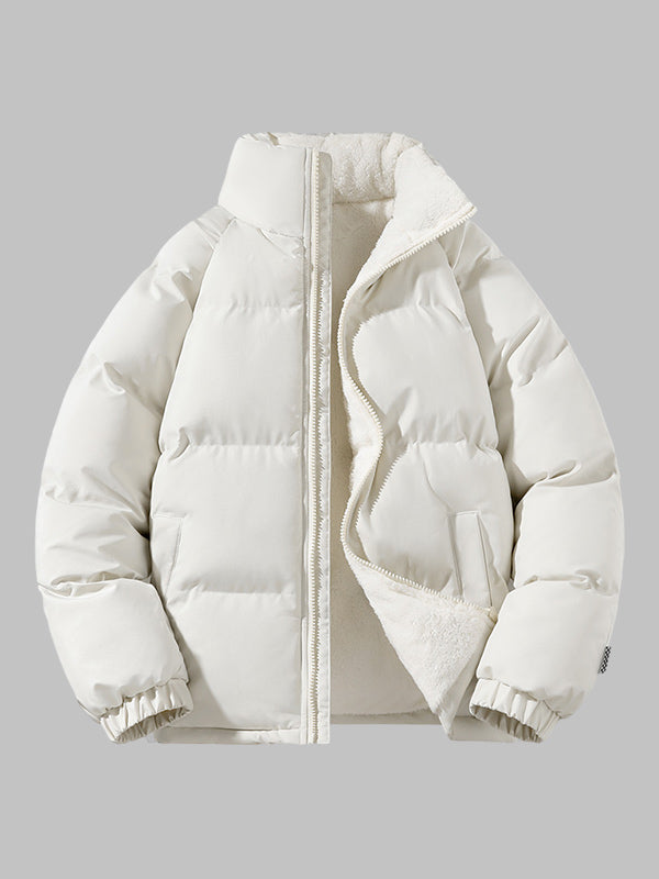 Arthur Quilted Relaxed Fit Puffer Jacket | Stand Collar Zip Front Puffer Jacket
