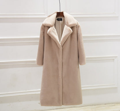 Quenika Coat | Women's Autumn Full-Length Plush Coat