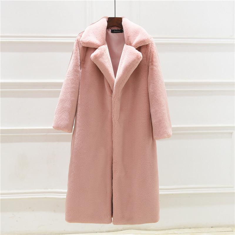 Quenika Coat | Women's Autumn Full-Length Plush Coat
